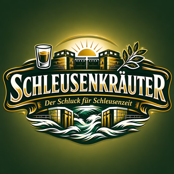 Schleusenkräuter Aufkleber, rund, Original-Design